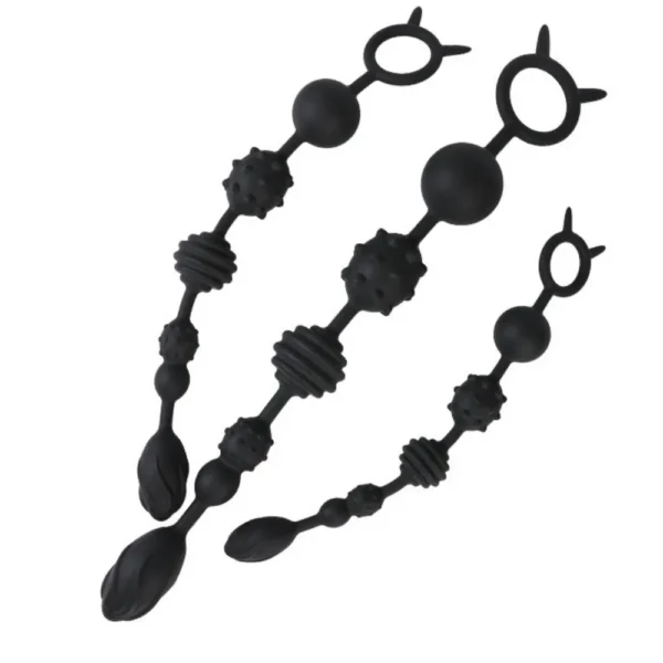 CHUỖI BI SILICON ĐA HOA VĂN C565 – SIZE M (41CM | BI 2.1–4.2CM)