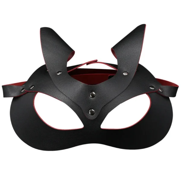 MẶT NẠ DA TAI THỎ BDSM – BLACK RABBIT MASK